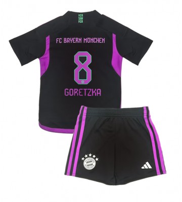 Bayern Munich Leon Goretzka #8 Replica Away Stadium Kit for Kids 2023-24 Short Sleeve (+ pants)